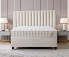 Boxspring postelja Style Komplet z dvižnim dnom, predalom in vzmetnico 140x200 , Barva bež, po naročilu
