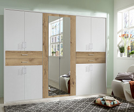 Omara Torino 6 vrat, 270 cm Barva bela, divji hrast