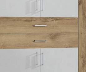 Omara Torino 5 vrat, 225 cm Barva bela, divji hrast