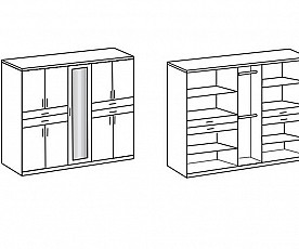KOMPLET spalnica TORINO 160x200 Z DNOM in VZMETNICO, Omara 225 cm, Barva bela, hrast  