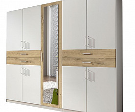 Omara Torino 5 vrat, 225 cm Barva bela, divji hrast