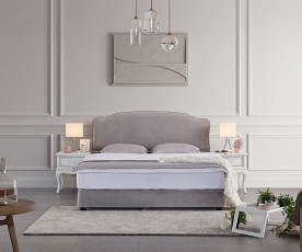 Postelja VIENNA z dvižnim dnom in pod posteljnim predalom 180x200 cm, Barva siva