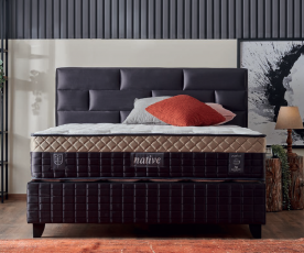 Boxspring postelja YORK Komplet z dvižnim dnom, predalom in vzmetnico 180x200 , Barva Grafitna, po naročilu