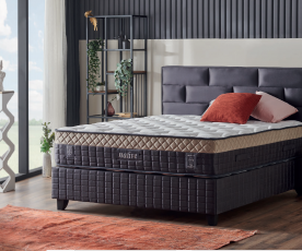 Boxspring postelja YORK Komplet z dvižnim dnom, predalom in vzmetnico 180x200 , Barva Grafitna, po naročilu