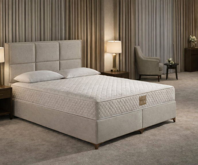 Boxspring postelja Firenze, Komplet z dvižnim dnom, predalom in vzmetnico 160x200 , Barva bež, po naročilu OMEJENA KOLIČINA !!!