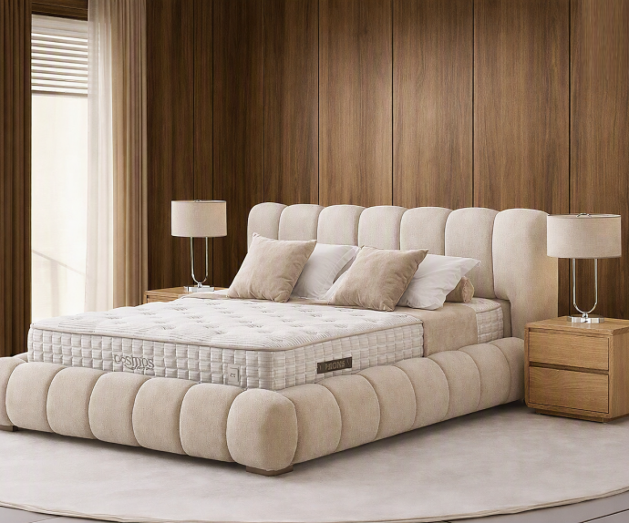 Boxspring postelja Cosmos, Komplet z dvižnim dnom, predalom in vzmetnico 200x200 , Barva Barva tkanina, po naročilu