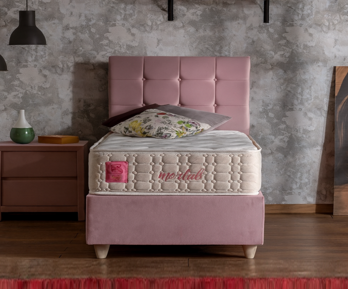 Posteljni okvir Emily 90x200 z dvižnim dnom in predalom