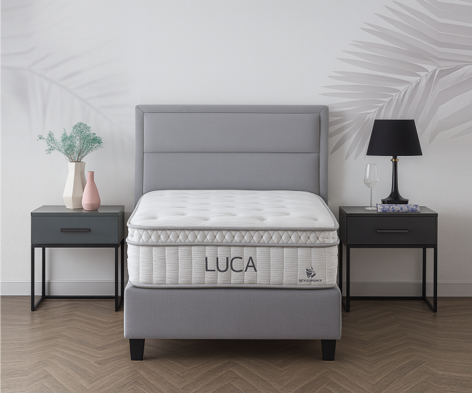 Posteljni okvir Havana 90x200 z dvižnim dnom in predalom, Barva siva mikrotkanina