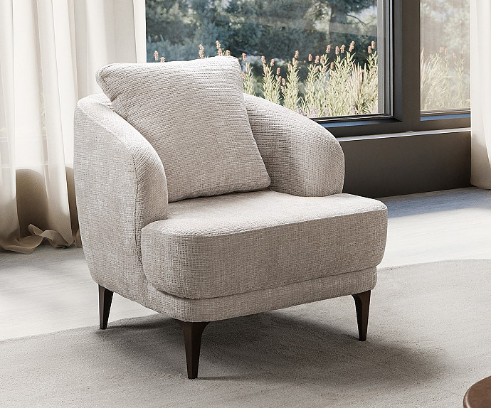 Fotelj Odesa, Barva bež, zoreh / VZMETENO, po naročilu