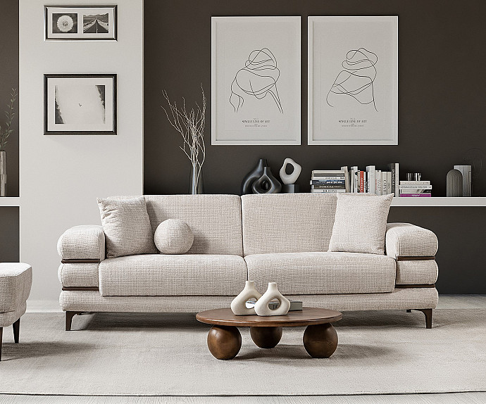 Trosed Odesa, Barva bež , oreh / VZMETENO, po naročilu