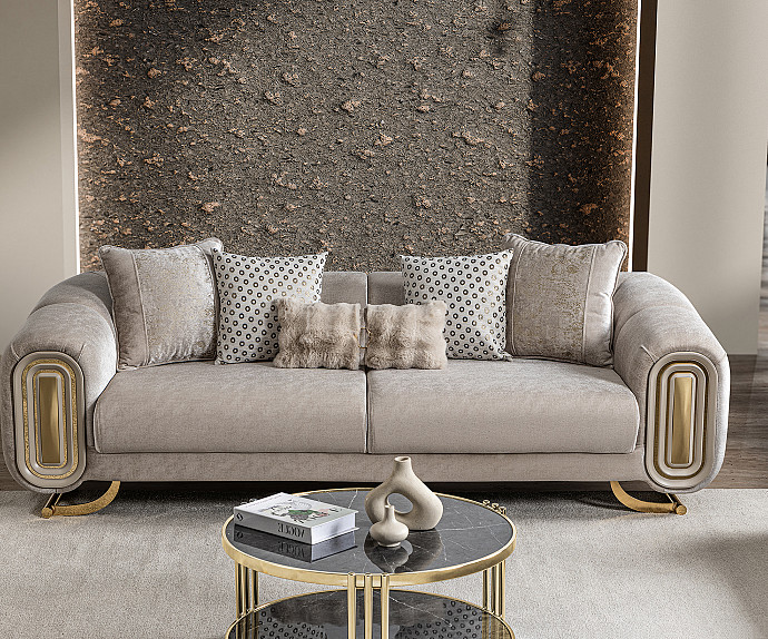 Trosed Maxi Romeo, Barva bež, zlata / VZMETENO, po naročilu