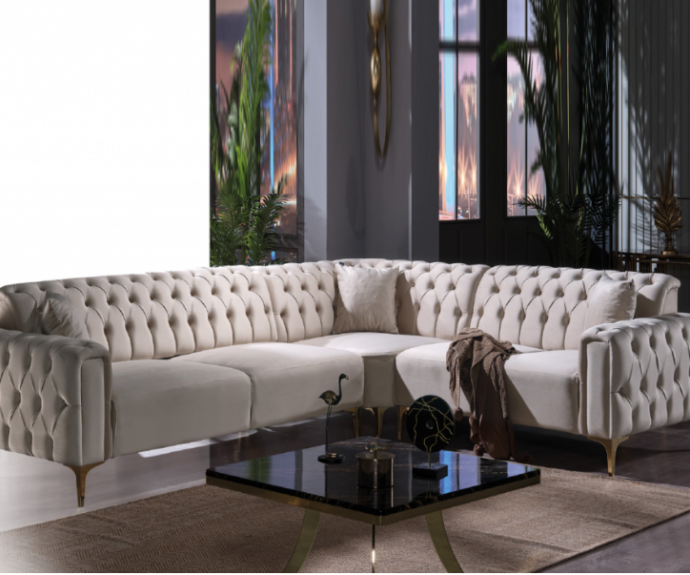 Sedežna garnitura, San Diego Barva Bež / VZMETENO