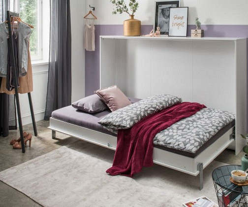 Stenska postelja Smart 02 120x200 , Barva bela