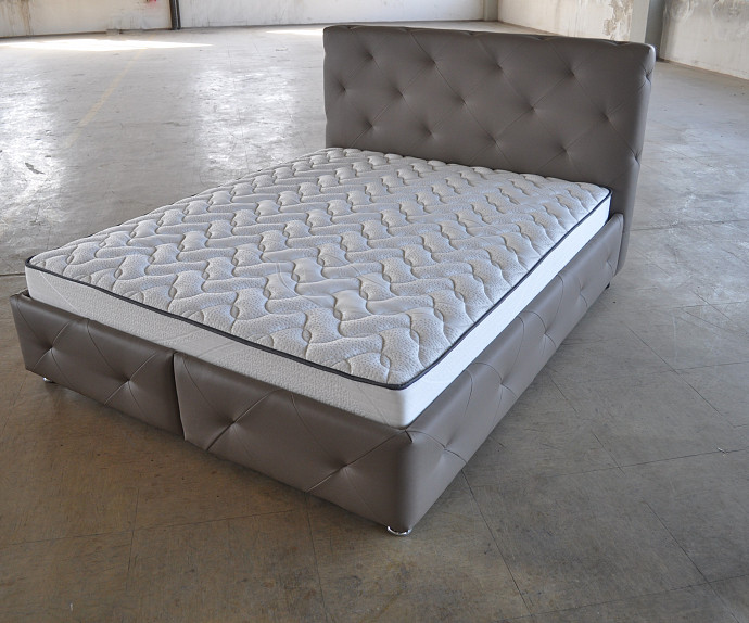Boxspring postelja Sprint, Komplet z dnom in vzmetnico 160x200 , Barva kapučino